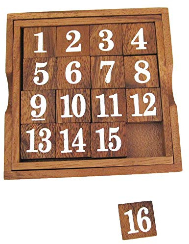 LOGOPLAY Slide 15 – Gioco di scorrimento – Gioco di calcolo – Gioco di pensiero – Giochi di pazienza – Gioco di logica in legno con numeri bianchi
