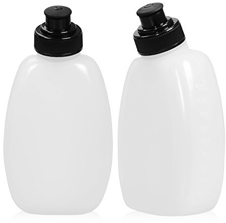 Adalid Gear Wasserflaschen (2er-Pack) für den Laufgürtel mit Trinkgurt: BPA-frei und auslaufsicher