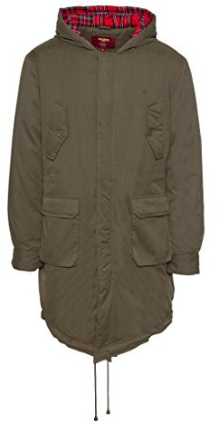Merc of London Tobias Parka Abrigo, Vert (Combat Green), XL para Hombre