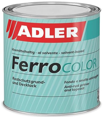 ADLER Ferrocolor - Weiß 750 ml - 3in1 Rostschutzfarbe - Metallfarbe mit speziellem Rostschutz für Metall Eisen, Stahl, Zink und Aluminium innen und außen - Metalllack