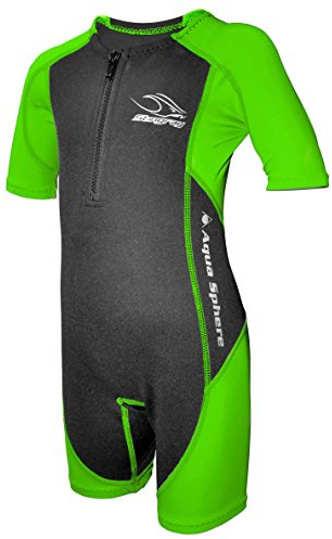 Aqua Sphere Stingray Combinaison/maillot de bain shorty en néoprène pour enfant S - Black/Green