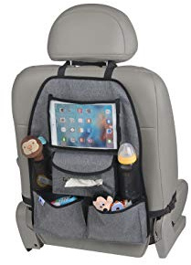 ALTABEBE Deluxe Organisateur Siège Arrière de Voiture avec Poche pour Tablette, Gris Foncé