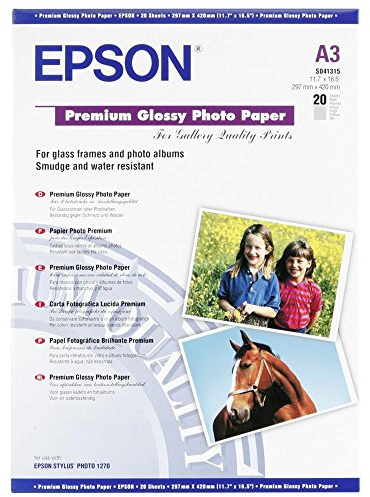 Papier photo satin glacé Epson A3 255 g - 20 feuilles