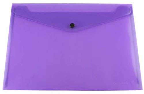 Q-Connect Polypropylene A4 Document Folder - Purple, Pack of 12