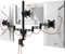 Duronic Triple Monitor Arm Stand DM353, Triple Monitor Stand Adjustable PC Desk Mount for 13-22” Screens 3 Monitors Mount with VESA 75 100 and 8kg Capacity for Home Office Work