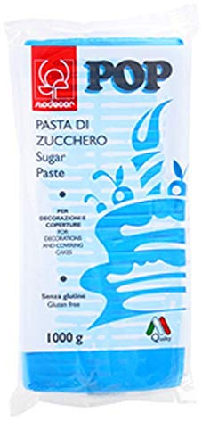 Modecor - Pasta Di Zucchero Colorata Pop 1 kg Modecor - Colore ciano