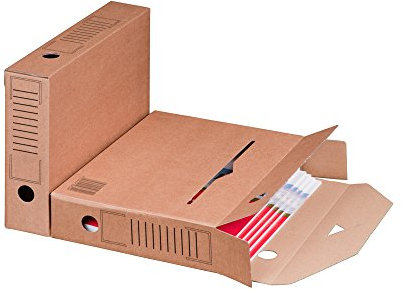 Smartbox Pro Archiv-Ablagebox mit Automatikboden, 25er Pack, braun