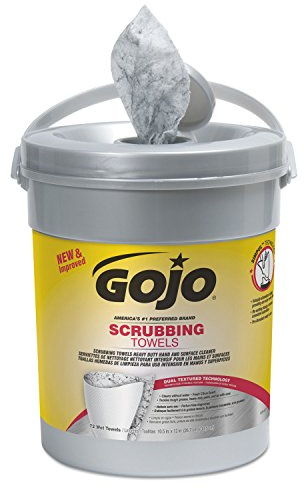 Gojo Dual Textured Scrubbing Wipes Canister 72 Wipes