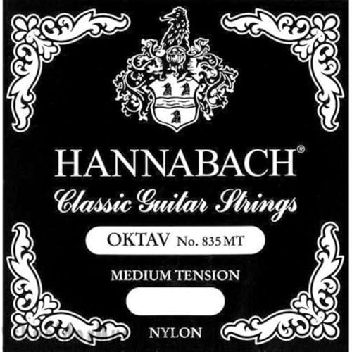 Hannabach corde per chitarra classica Serie 835 Medium Tension per chitarra ottava, diapason 380-400 mm - Set 6 corde - 835MT
