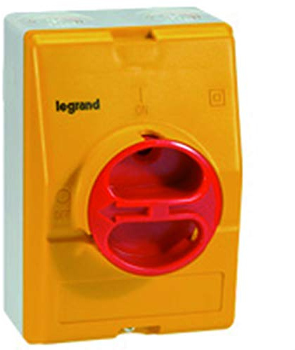 Interrupteur-sectionneur rotatif complet de proximité - tétrapolaire neutre à gauche - 25A