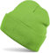 styleBREAKER Unisex Beanie Strickmütze Einfarbig, Feinstrick Mütze doppelt gestrickt, warme Winter Strickbeanie 04024029, Farbe:Limettengrün