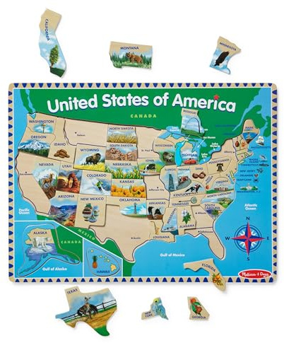 Melissa & Doug USA Map Wooden Puzzle (45 pcs)
