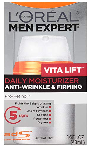 L'Oréal Paris Skincare Men Expert VitaLift Anti-Wrinkle & Firming Face Moisturizer with Pro-Retinol, 1.6 fl. oz.