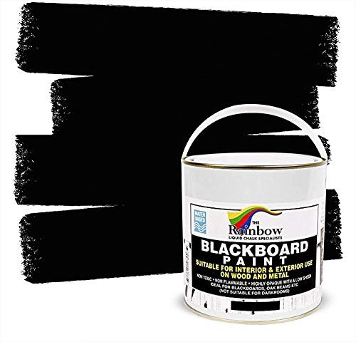 RAINBOW CHALK MARKERS LTD Blackboard Paint - 1 Litre tin Ideal for creating or restoring chalkboards for interior or exterior use.
