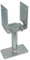 Gartenwelt Riegelsberger Stabiler U-Pfostenträger Basic zum Aufschrauben höhenverstellbar 140-200 mm setenverstellbar 80-160 mm aus Stahl verzinkt