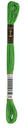 Anchor Sticktwist 4635000-00239 lövgrön stickgarn, 100% bomull