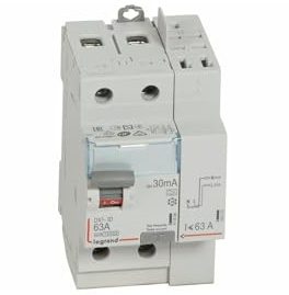 411639 Interrupteur Différentiel Dx3 2p 63a Type A 30ma Arrivée Haute + Départ Haut - 3 Modules - Legrand