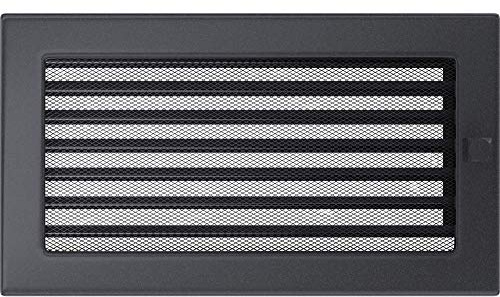 Kratki ventilationsgaller spis 17cm x 30cm grafit med persienner