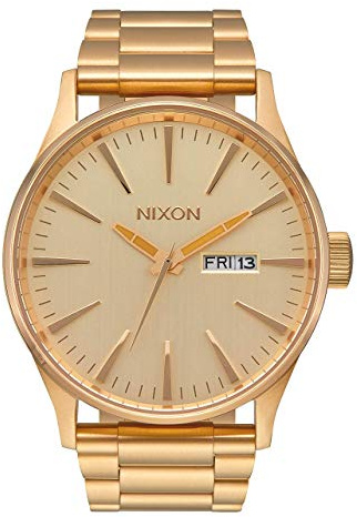 Nixon Herren Armbanduhr Sentry Edelstahl All Gold