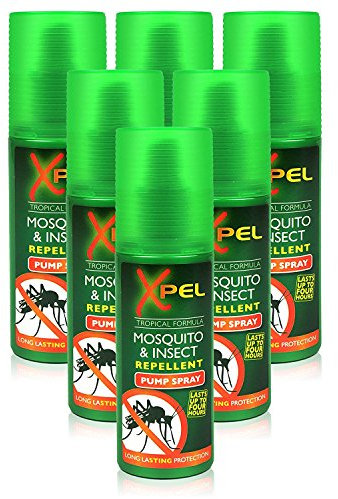 6x Xpel Mosquito Insect Fly Bite Repellent Tropical Formula Pump Spray 70ml