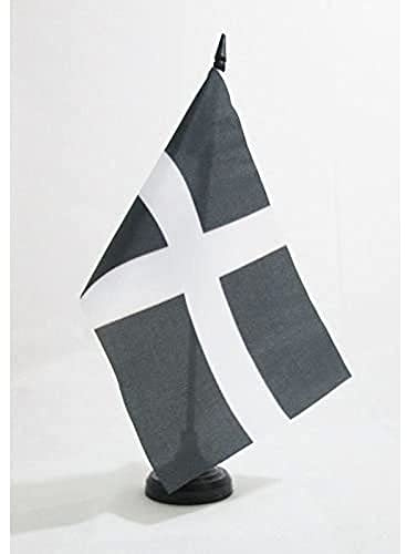 AZ FLAG Bordsflagga Saint Piran 21x14 cm 100D Polyester Plastfot