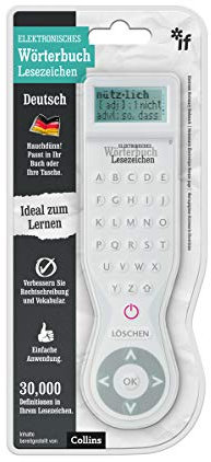 IF Marque-page de dictionnaire électronique en allemand Blanc