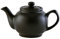 Price & Kensington Englische Teekanne für 6 Tassen, aus hochwertigem Steingut, Teekännchen matt schwarz, mikrowellen- und spülmaschinenfest, Vintage Teebereiter