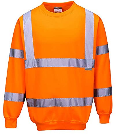 PORTWEST B303 - Warnschutz-Sweatshirt, 1 Stück, XXL, Orange, B303ORRXXL