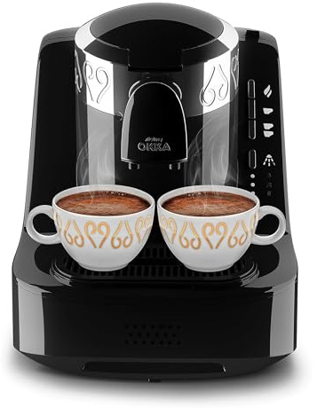 Arzum OK002B Automatic Turkish Coffee Machine, Plastic, 710 W, 800 milliliters, Black/Silver