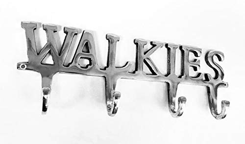 Walkies Dog Pet Lead Leash Holder Rack 4 Hooks Walkies Aluminium Wall Hook Hanger Chrome Colour