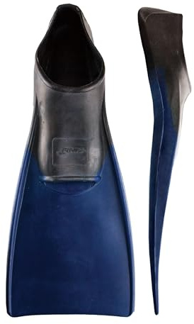 FINIS Long Floating Swim Fins - Training Fins for All Ages - Improves Kick Technique & Body Position - Black/Navy - 2XL