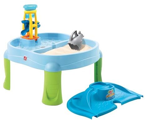 Step2 Splash & Scoop Bay Sand & Wassertisch | Wasserspieltisch für Kinder in Blau | Wasserspielzeug/Sandtisch für den Garten..