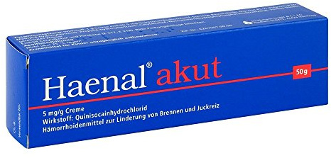 Haenal akut Creme zur Linderung von Juckreiz im Afterbereich 50g