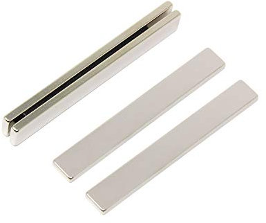 N42 Neodym - Magnet Für Kunst, Handwerk, Modellherstellung - 75mm x 10mm x 3mm Dick - 12,4kg Zug - Pack von 2