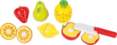 goki 51597 - Obst mit Klettverbindung - Zubehör für Spielküche und Kaufmannsladen aus Holz