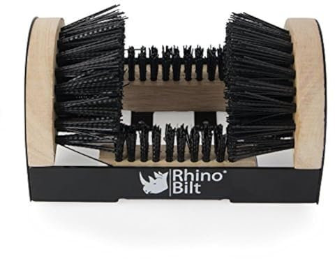 Rhino Bilt Schuhabstreifer, Alles-in-Einem,Bürste, Abstreifer und Reiniger schwarz/braun