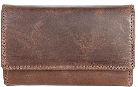 Damen Starkes Naturleder Brieftasche ohne Logos oder Aufschriften