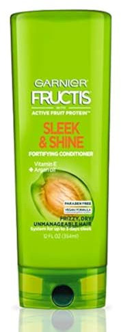 Garnier Fructis Sleek & Shine Conditioner, Frizzy, Dry, Unmanageable Hair, 12 fl. oz.