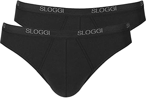 Sloggi Men Basic Mini Plain Boxer Briefs 2P, Black, XX-Large (Manufacturer Size: 40)