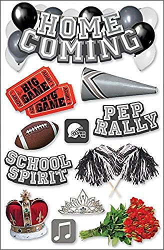 Paper House Productions STDM-0056E 3D Cardstock Stickers, Homecoming (3-Pack)