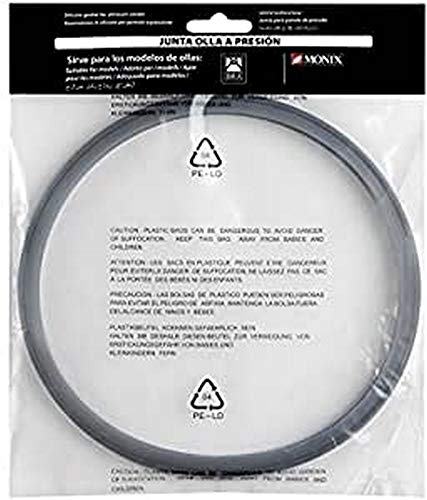 BRA/MONIX | MONIX Schnellkochtopfdichtung 9 Liter, Silikon, Grau, 24 cm