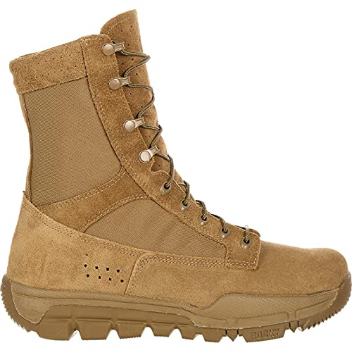 ROCKY Lightweight Commercial Military Boot, Coyote Brown, Size 10(M)