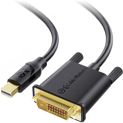 Cable Matters Mini DisplayPort to DVI Cable, Mini DP to DVI, Black, 10ft