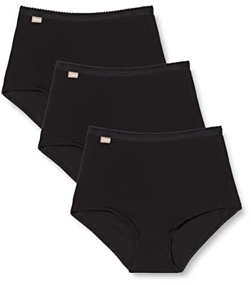 Playtex Femme Coton Stretch x3 Culotte, Noir, 3XL
