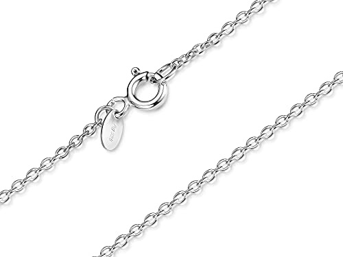 Silberketten-Store Collier en Argent Fin 925/1000, Largueur 1,3mm, Longueur 38-100cm