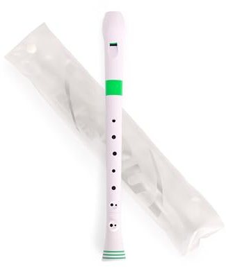 Nuvo N310RDGR Descant Soprano Recorder - White/Green Trim