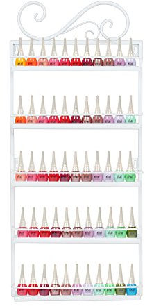 Dazone® 5-Tier Metall Herz Nagellack Organizer Aromatherapie und ätherischen Ölen Regal Lippenstiftständer Aufbewahrung (Weiß)