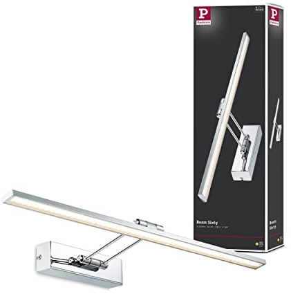 Paulmann 99890 Galeria bildarmatur LED bildbelysning stråle sextio galleribelysning 11 W ytmonterad lampa krom väggspotlight inkl. lampa