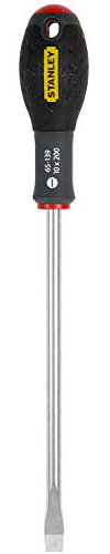 STANLEY 1-65-139 Tournevis Mécanicien 10 X 200 Mm - Gamme FATMAX - Fabriqués En France - Lame En Acier - Sablage De L'Empreinte - Poignée Soft Grip - Liaison Quasi Incassable - Anticorrosion