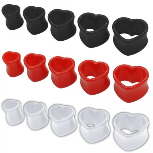 Soul-Cats Tunnel évasé forme cœur Cœur Rouge Noir Blanc Tube, rot